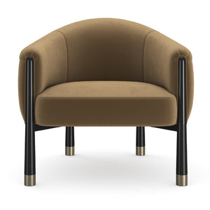   Velvet Curved Accent Chair | Oroa.com