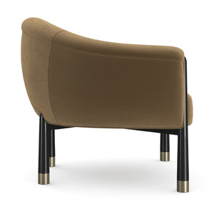   Velvet Curved Accent Chair | Oroa.com