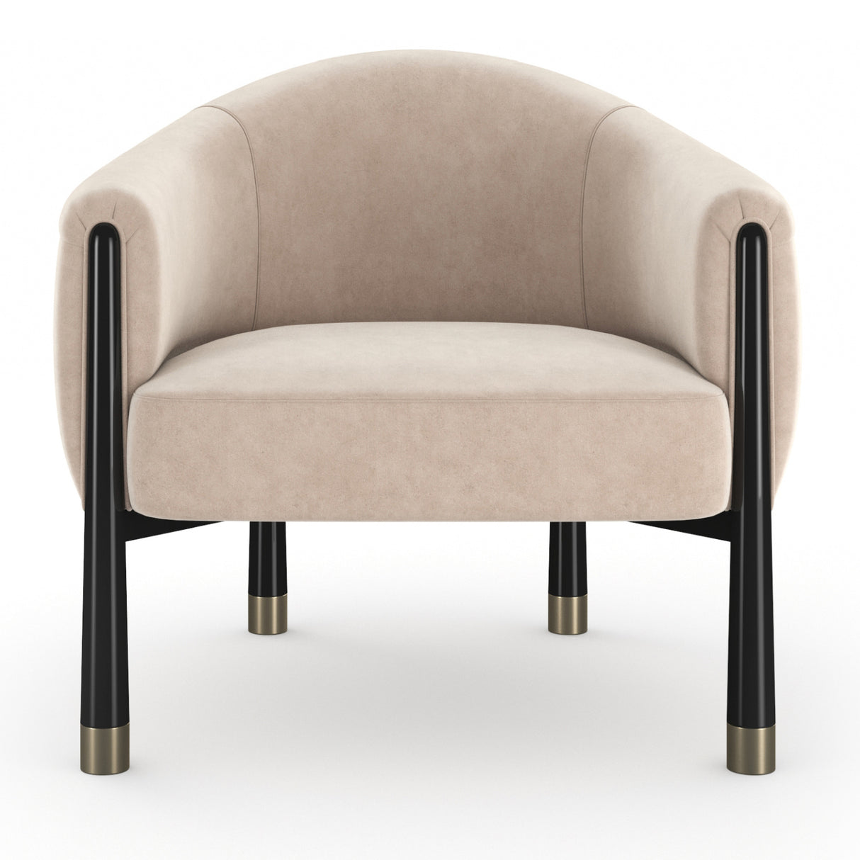   Velvet Curved Accent Chair | Oroa.com
