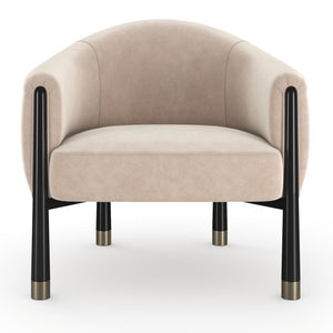   Velvet Curved Accent Chair | Oroa.com