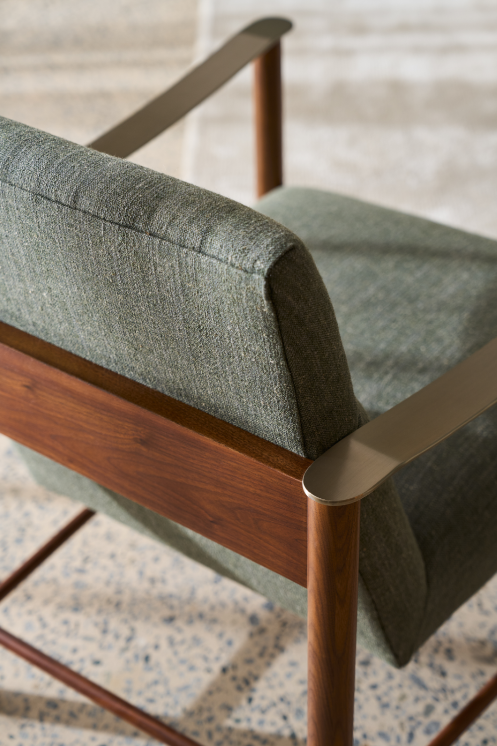 Eucalyptus Linen Accent Chair | Caracole Slant | Oroa.com