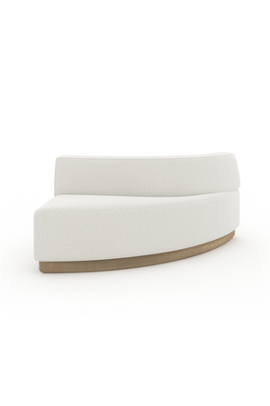 White Curved Armless Loveseat | Caracole Crescent | Oroa.com