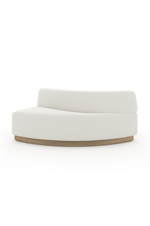 White Curved Armless Loveseat | Caracole Crescent | Oroa.com