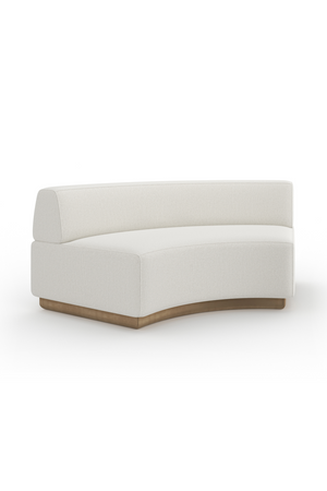 White Armless Wedge Sofa | Caracole Crescent | Oroa.com
