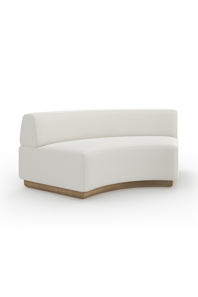 White Armless Wedge Sofa | Caracole Crescent | Oroa.com