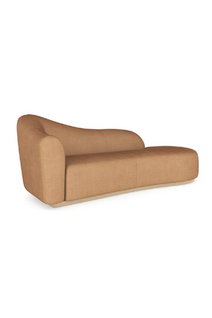 Light Brown Velvet Chaise Longue | Caracole Kalahari | Oroa.com