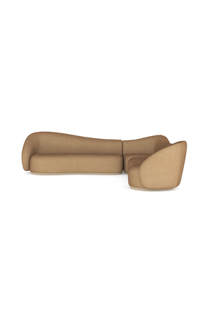 Light Brown Velvet Sectional Sofa | Caracole Kalahari | Oroa.com