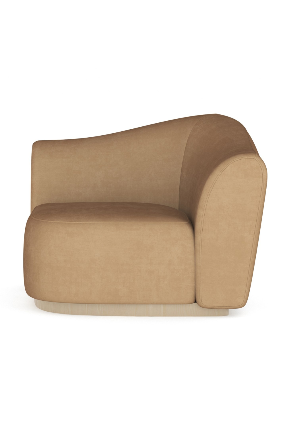 Brown Velvet Wedge Sofa | Caracole Kalahari | Oroa.com