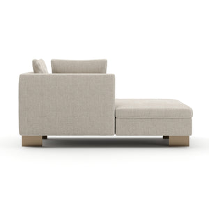   White Chenille Chaise Lounge | Oroa.com