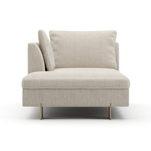   White Chenille Chaise Lounge | Oroa.com