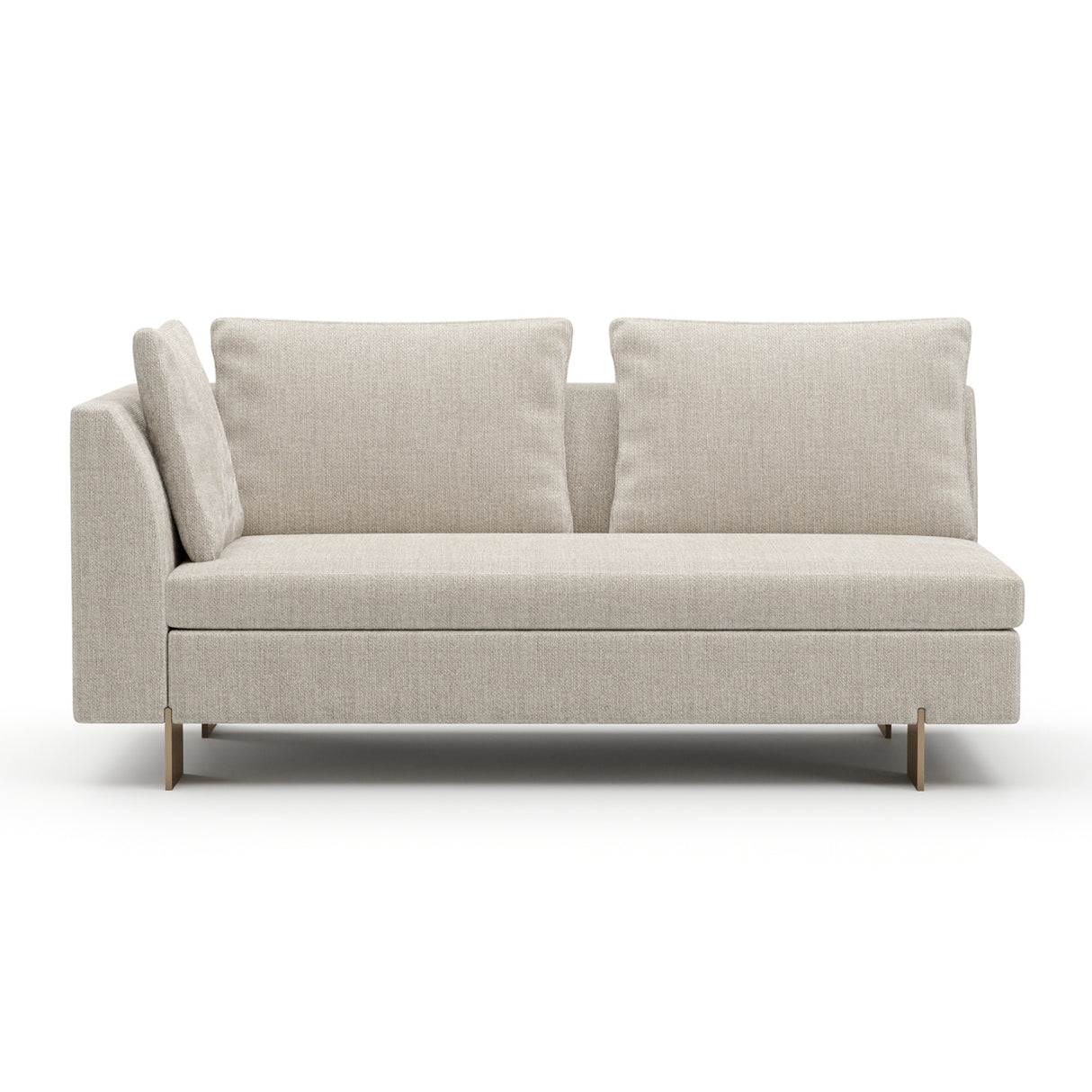   White Chenille Loveseat | Oroa.com
