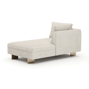   White Chenille Chaise Lounge | Oroa.com
