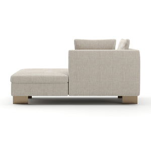   White Chenille Chaise Lounge | Oroa.com