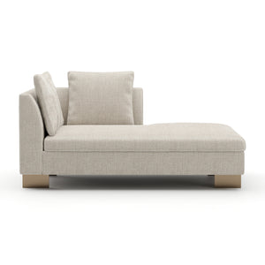   White Chenille Chaise Lounge | Oroa.com