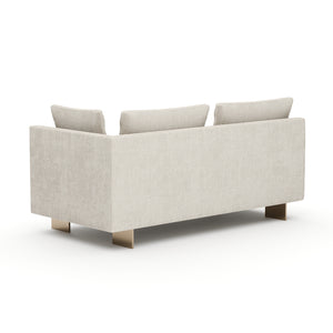  White Chenille Loveseat | Oroa.com
