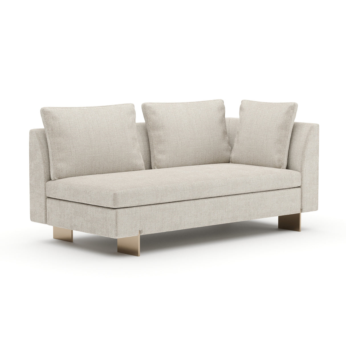   White Chenille Loveseat | Oroa.com