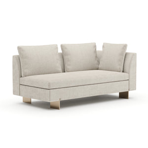   White Chenille Loveseat | Oroa.com