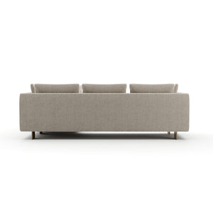   White Chenille Sectional Sofa L | Oroa.com