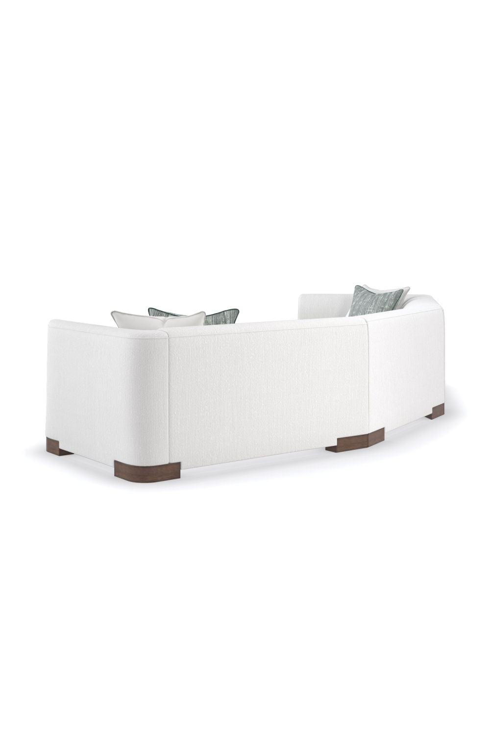 White Chenille Modular Chair | Caracole Lounge Around | Oroa.com