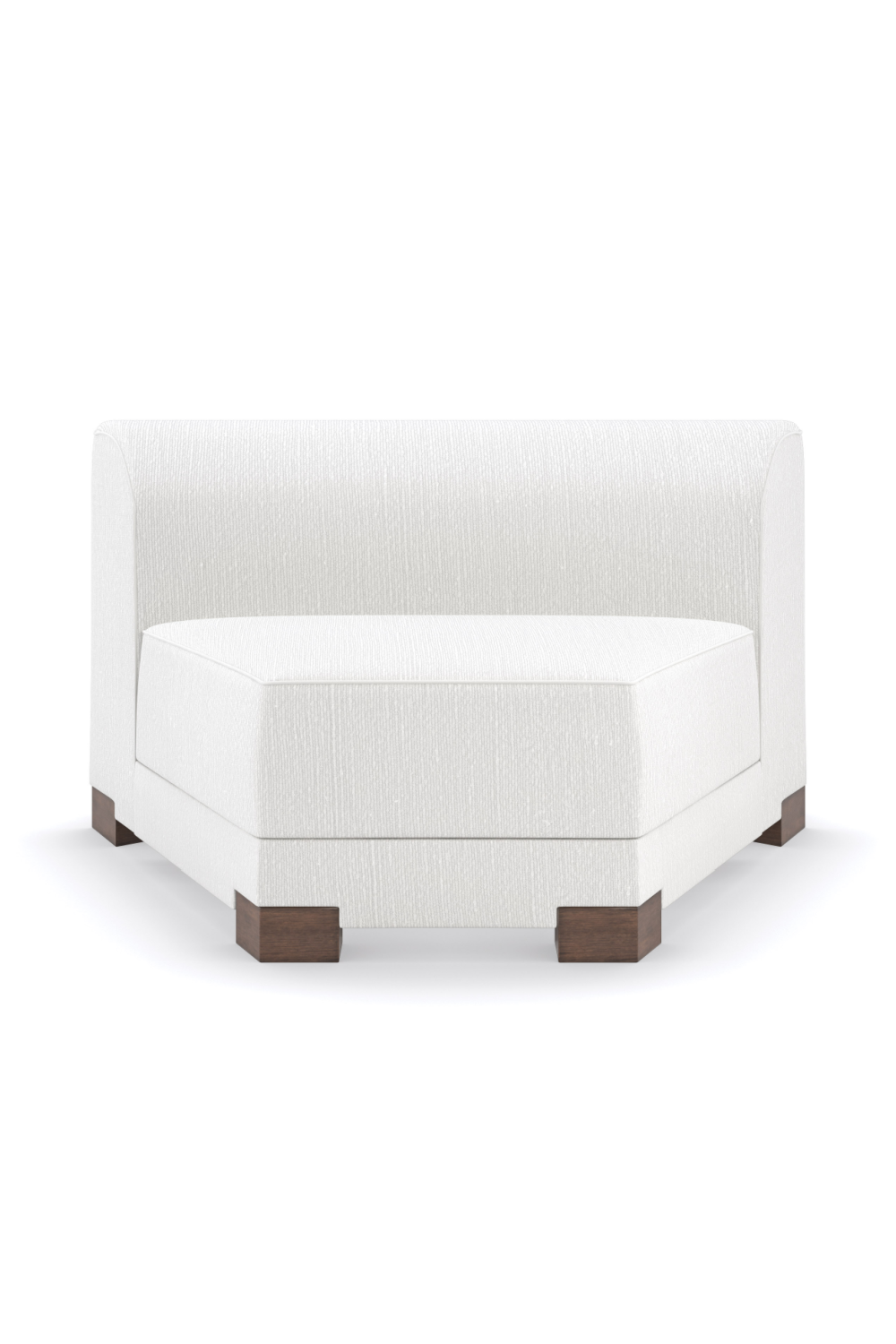 White Chenille Modular Chair | Caracole Lounge Around | Oroa.com