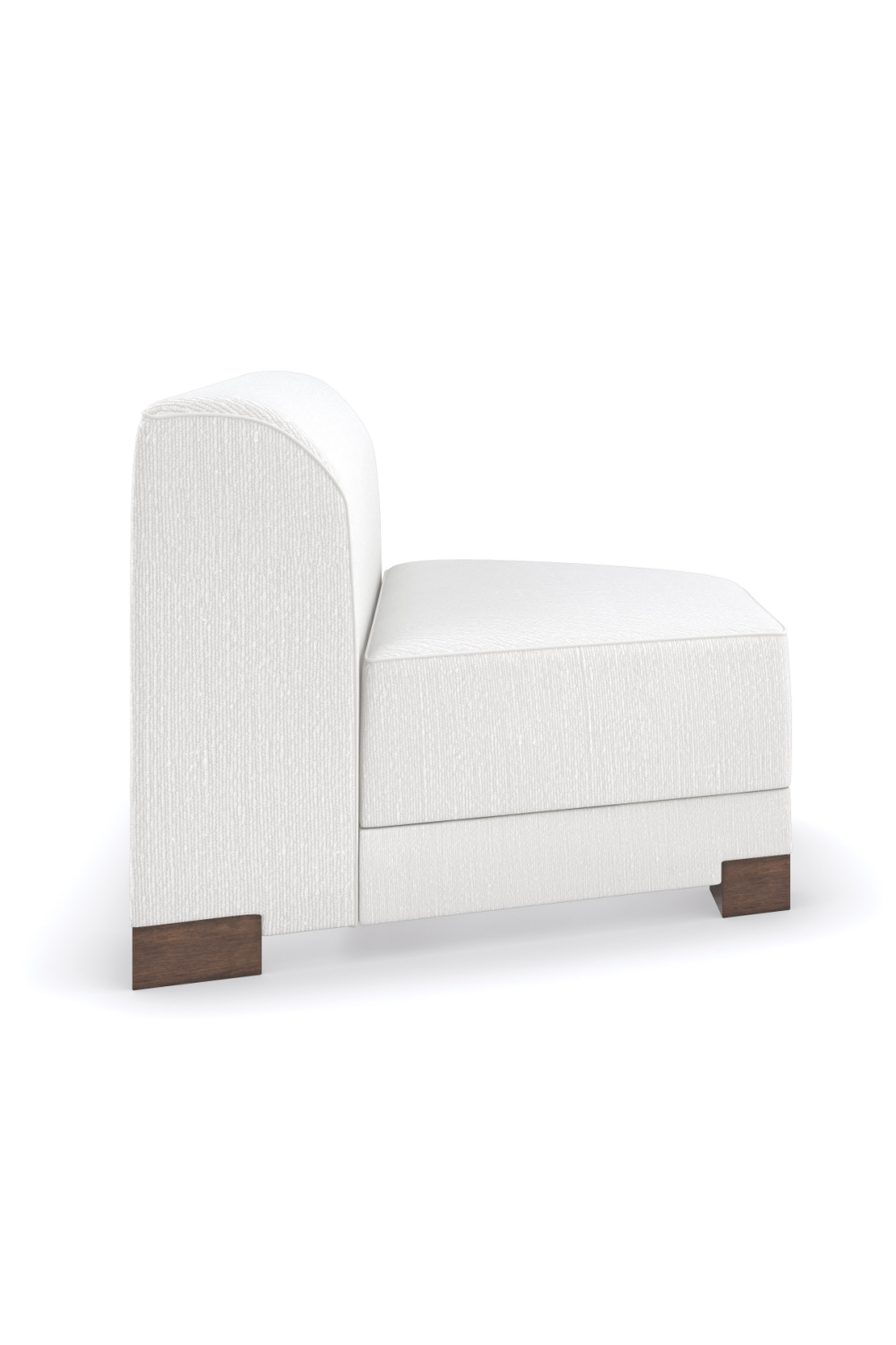 White Chenille Modular Chair | Caracole Lounge Around | Oroa.com