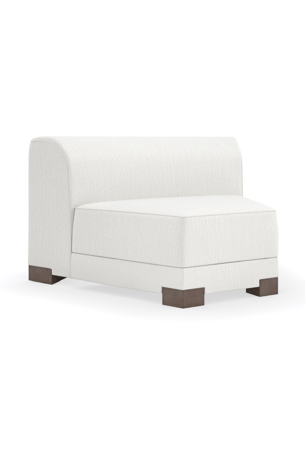 White Chenille Modular Chair | Caracole Lounge Around | Oroa.com