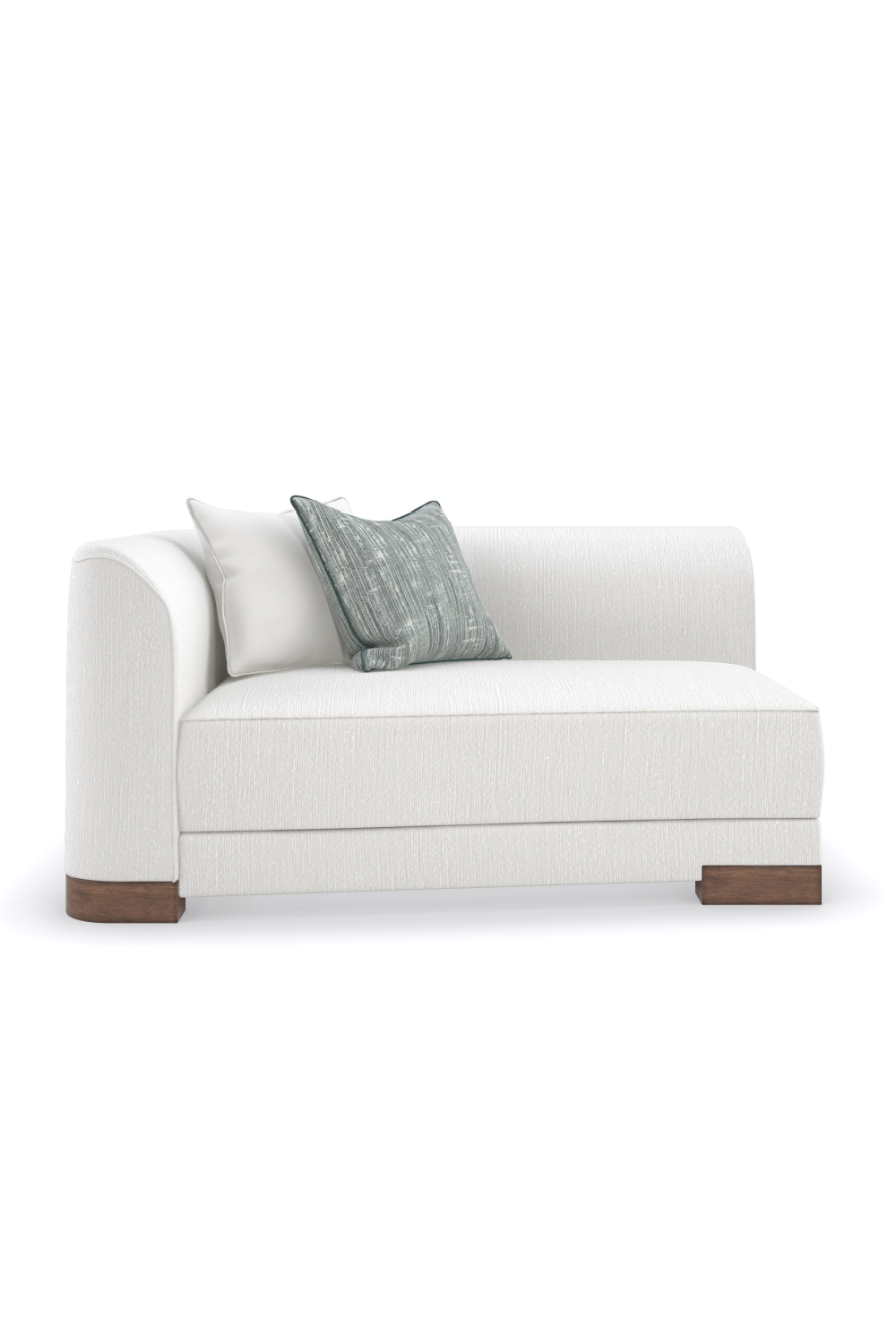 White Chenille Modular Chair | Caracole Lounge Around | Oroa.com