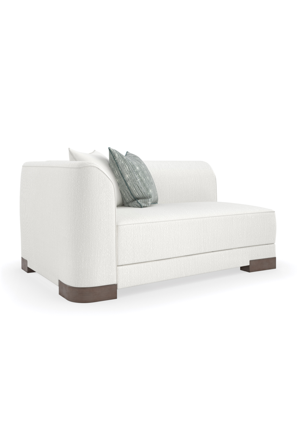 White Chenille Modular Chair | Caracole Lounge Around | Oroa.com