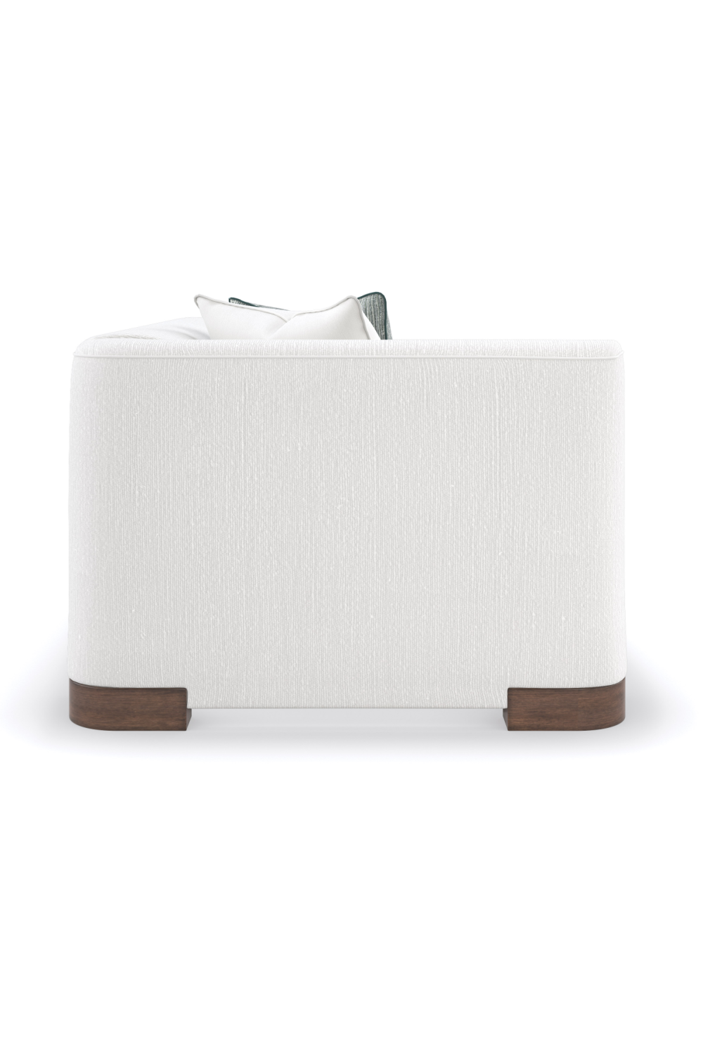 White Chenille Modular Chair | Caracole Lounge Around | Oroa.com