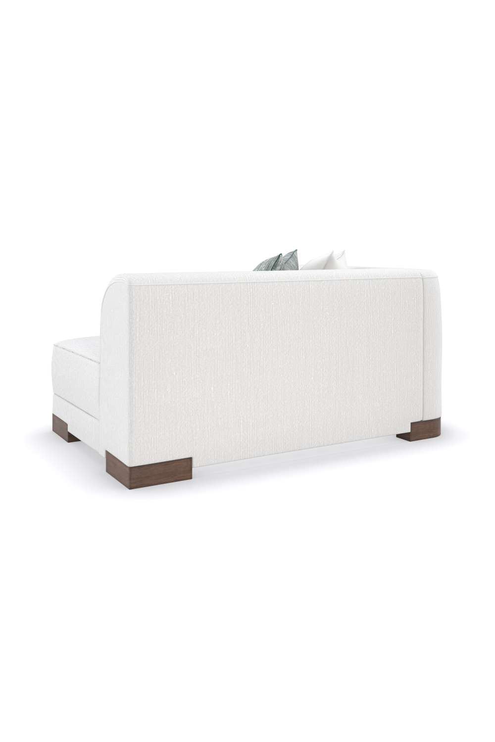 White Chenille Modular Chair | Caracole Lounge Around | Oroa.com