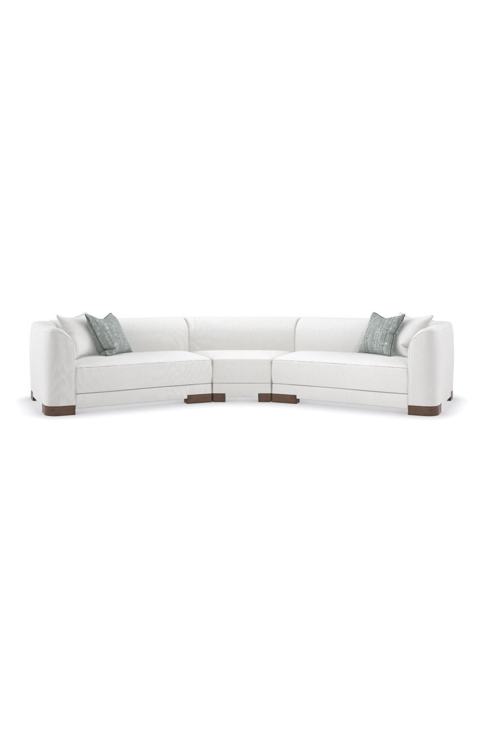 White Chenille Modular Chair | Caracole Lounge Around | Oroa.com