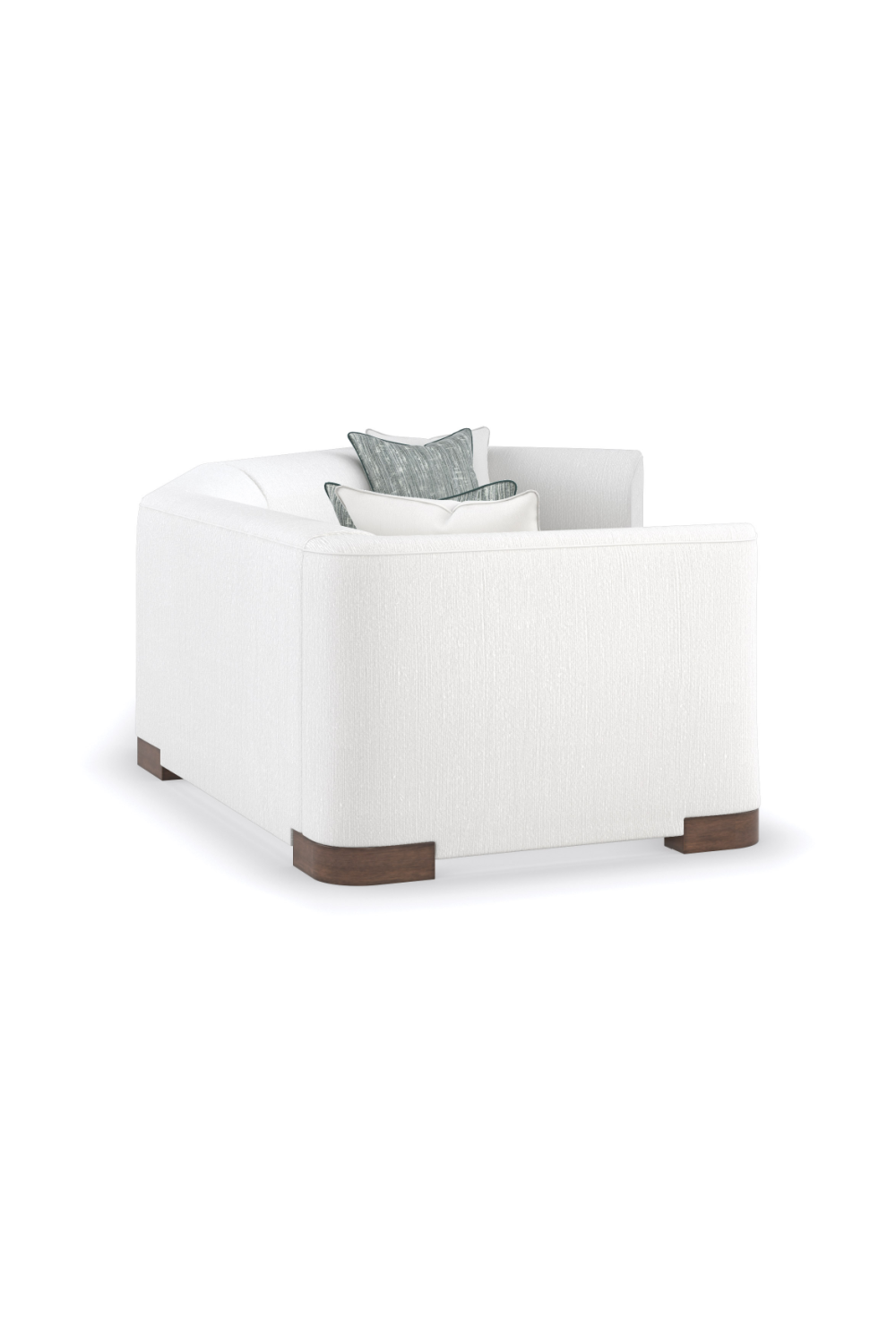 White Chenille Modular Chair | Caracole Lounge Around | Oroa.com