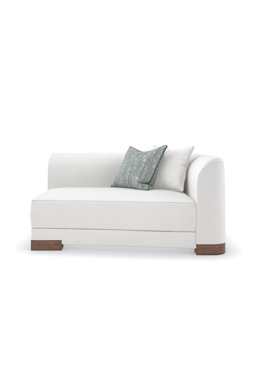 White Chenille Modular Chair | Caracole Lounge Around | Oroa.com