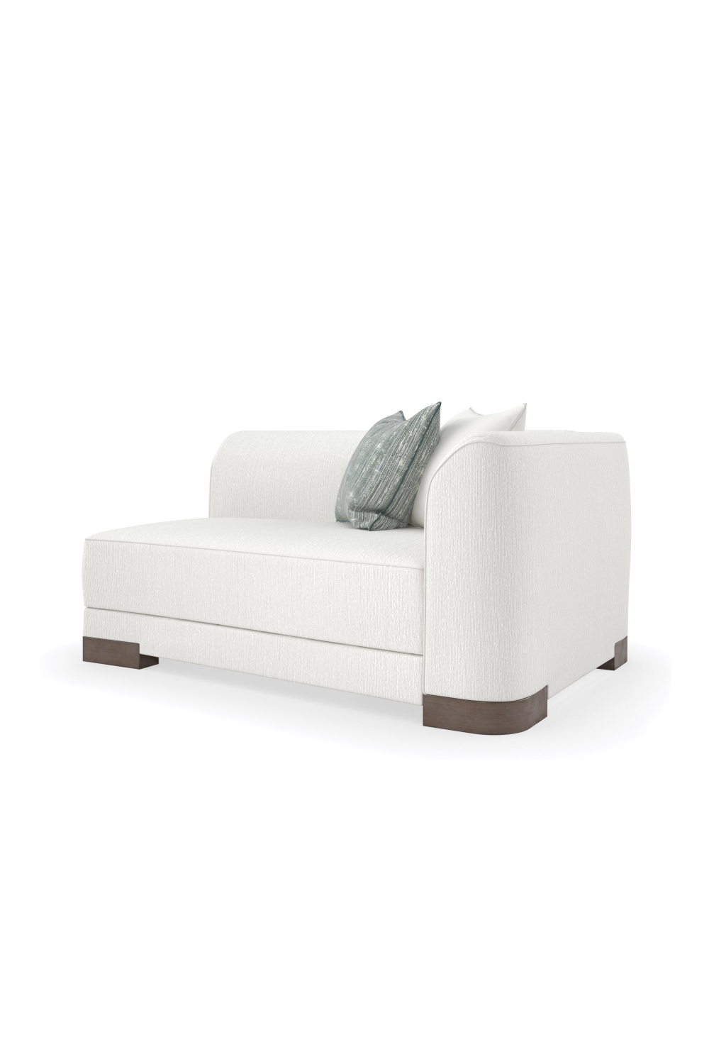 White Chenille Modular Chair | Caracole Lounge Around | Oroa.com