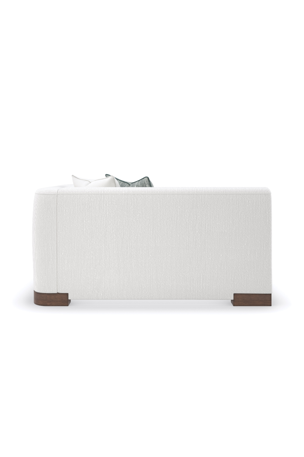 White Chenille Modular Chair | Caracole Lounge Around | Oroa.com