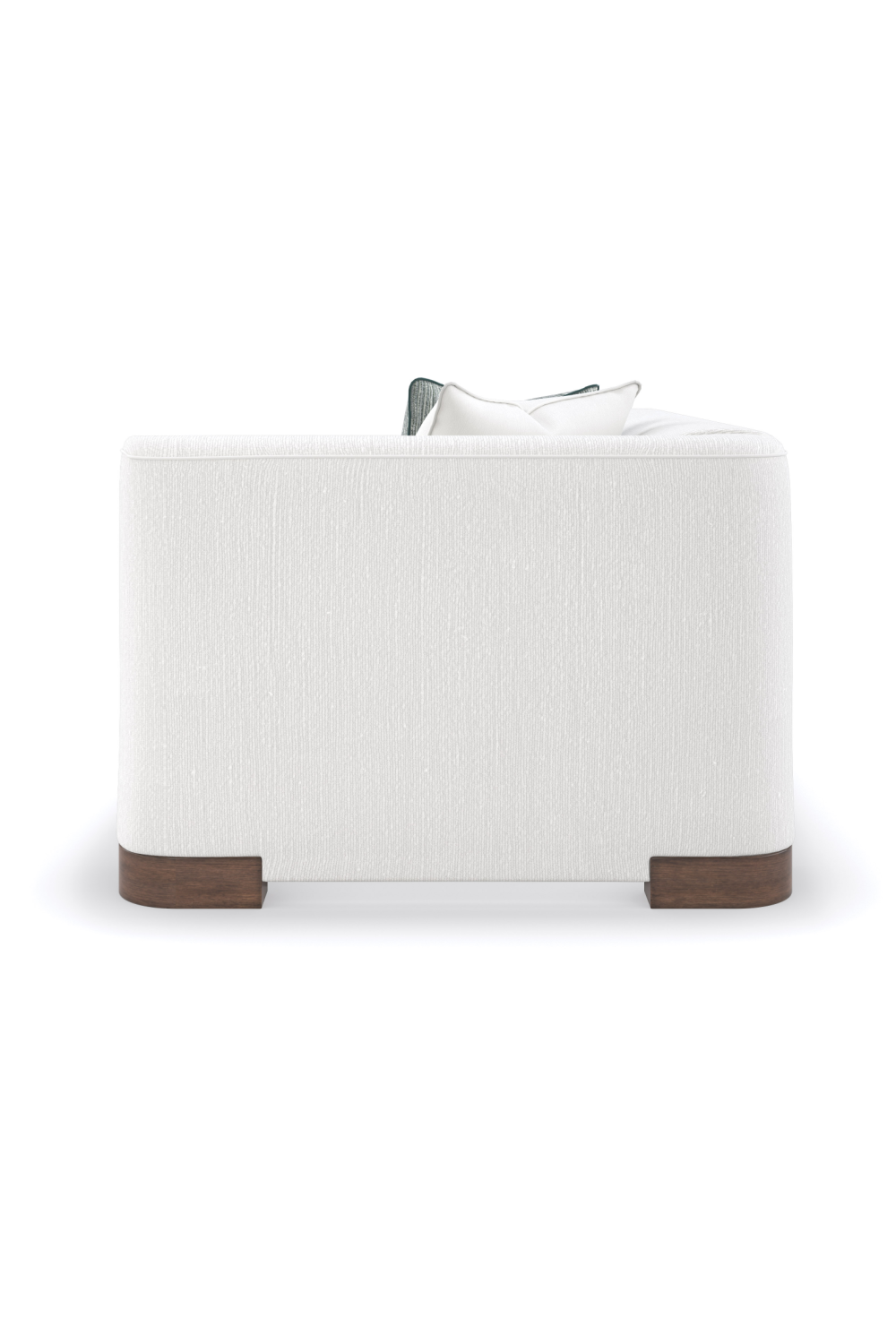 White Chenille Modular Chair | Caracole Lounge Around | Oroa.com