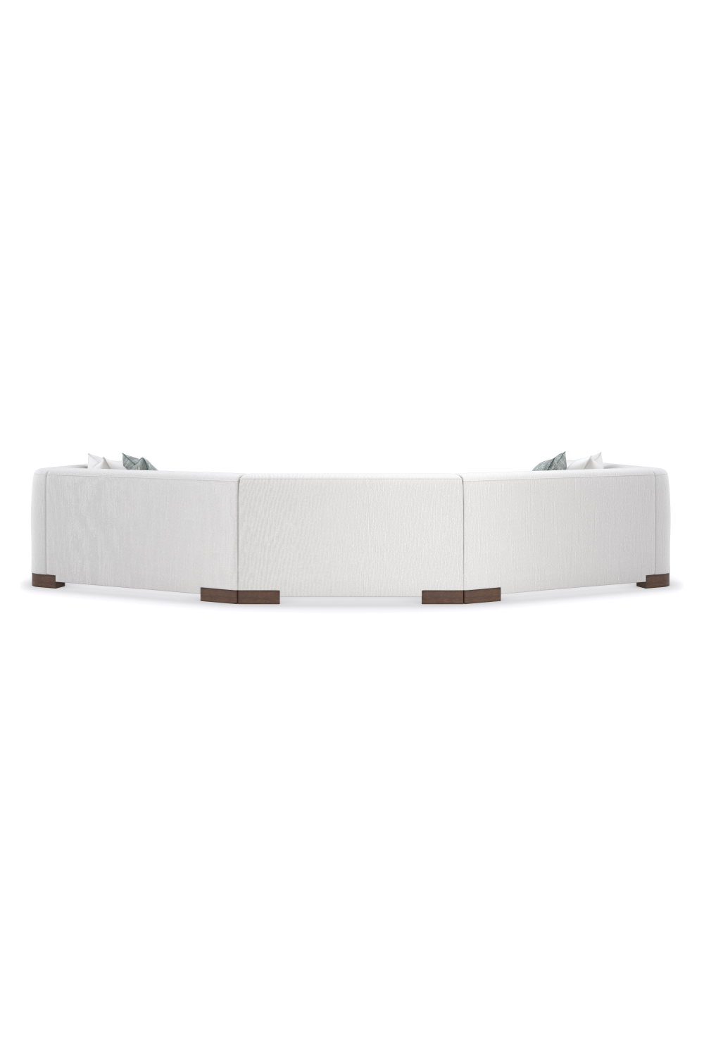 White Chenille Modular Chair | Caracole Lounge Around | Oroa.com