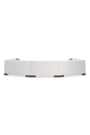 White Chenille Modular Chair | Caracole Lounge Around | Oroa.com