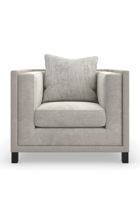 Light Gray Lounge Chair | Caracole Tuxedo | Oroa.com