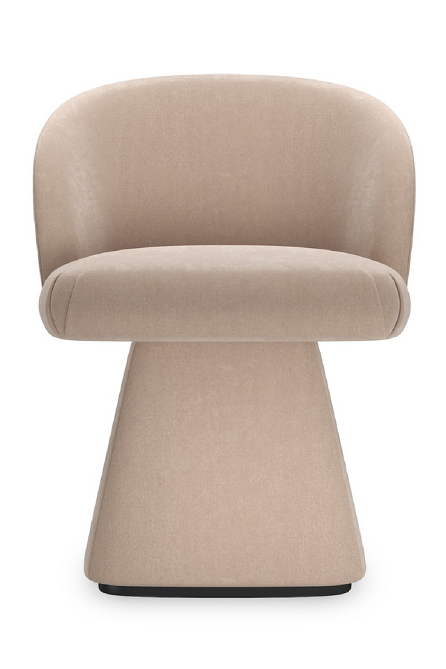 Taupe Velvet Swivel Chair | Caracole Vuelta | Oroa.com