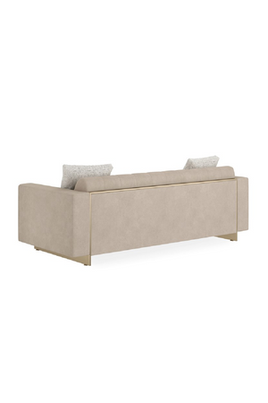   Cream Channel-Tufted Sofa | Oroa.com