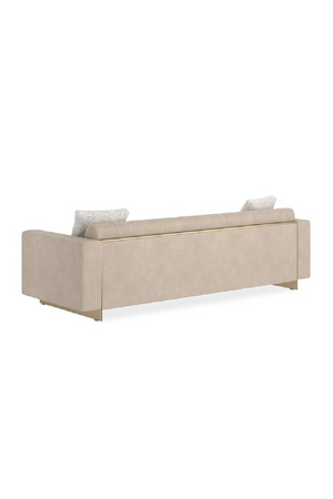   Cream Channel-Tufted Sofa | Oroa.com