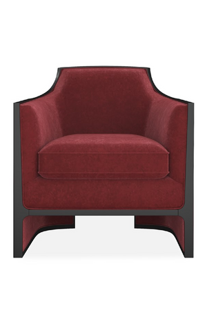 Velvet Angular Lounge Chair | Caracole The Cat's Meow | Oroa.com