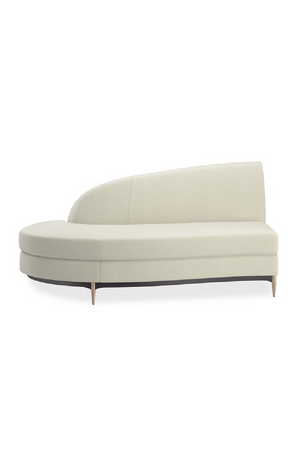 White Velvet Sectional Sofa | Caracole Three's Company | Oroa.com