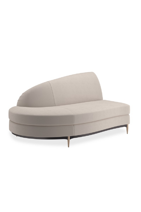 Beige Velvet Sectional Sofa | Caracole Three's Company | Oroa.com