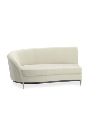 White Velvet Sectional Sofa | Caracole Three's Company | Oroa.com
