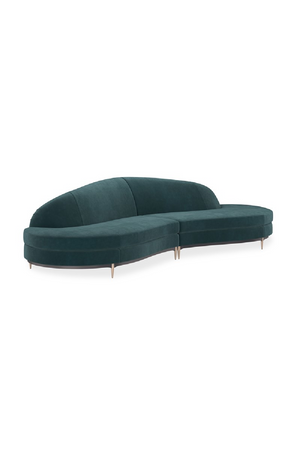 Green Velvet Sectional Sofa | Caracole Three's Company | Oroa.com