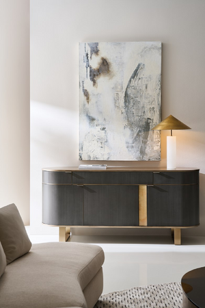 Ivory Linen Sectional Chair | Caracole Lumi | Oroa.com