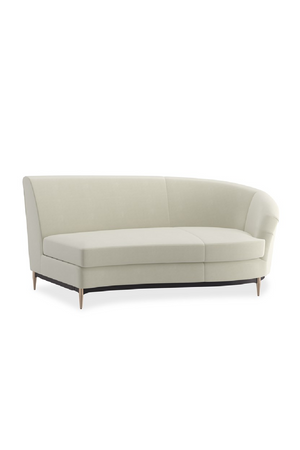 White Velvet Sectional Sofa | Caracole Three's Company | Oroa.com
