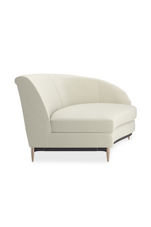 White Velvet Sectional Sofa | Caracole Three's Company | Oroa.com